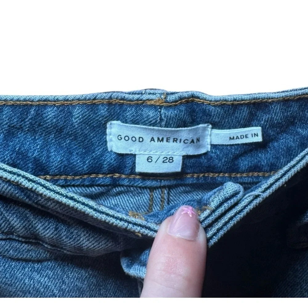 Good American Indigo Mini Skirt Size 6 NWT - Picture 4 of 8